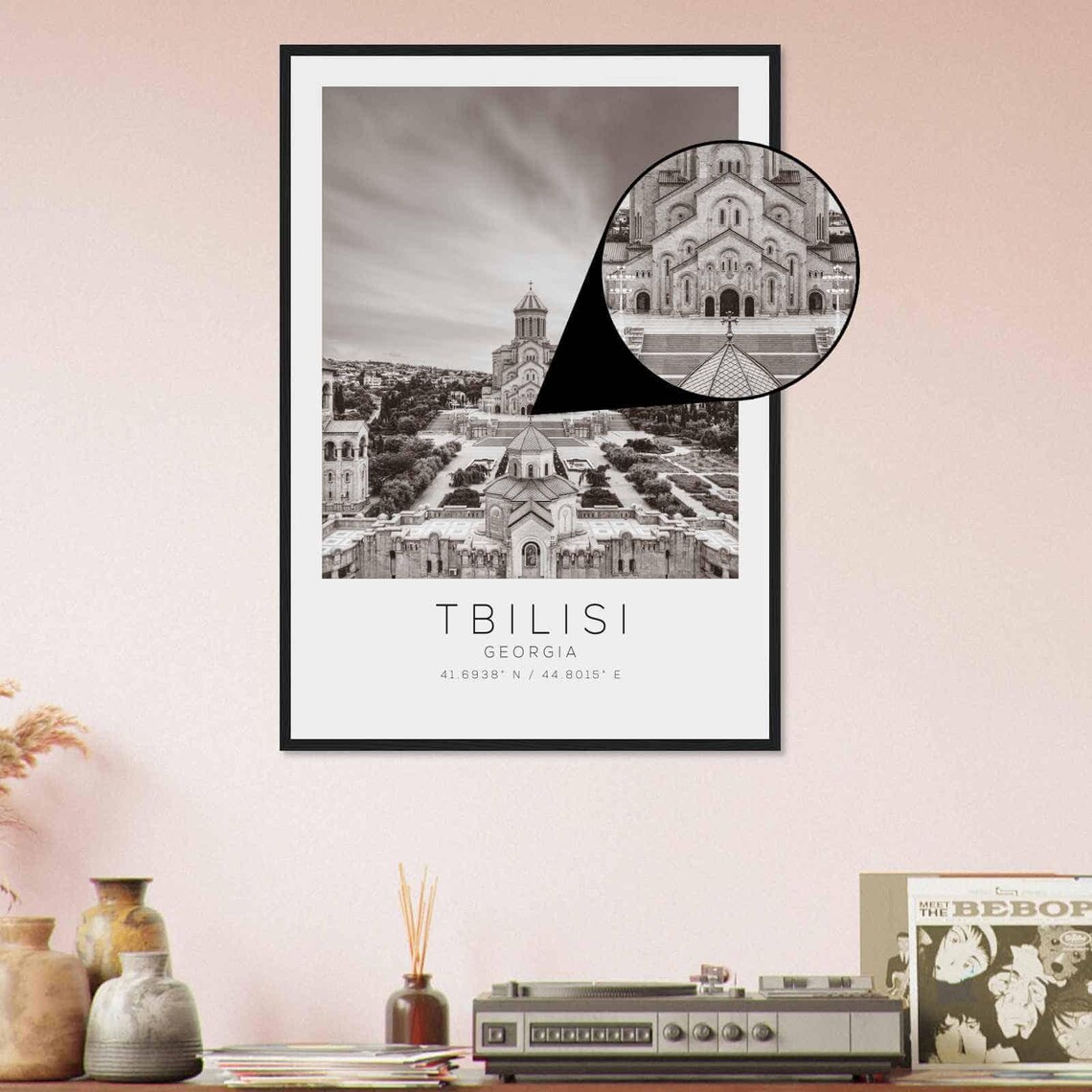 Tbilisi Georgia Travel Photo Poster Bw Tbilisi Travel Print Minimalist Travel Poster Print Ds2 - Image 4