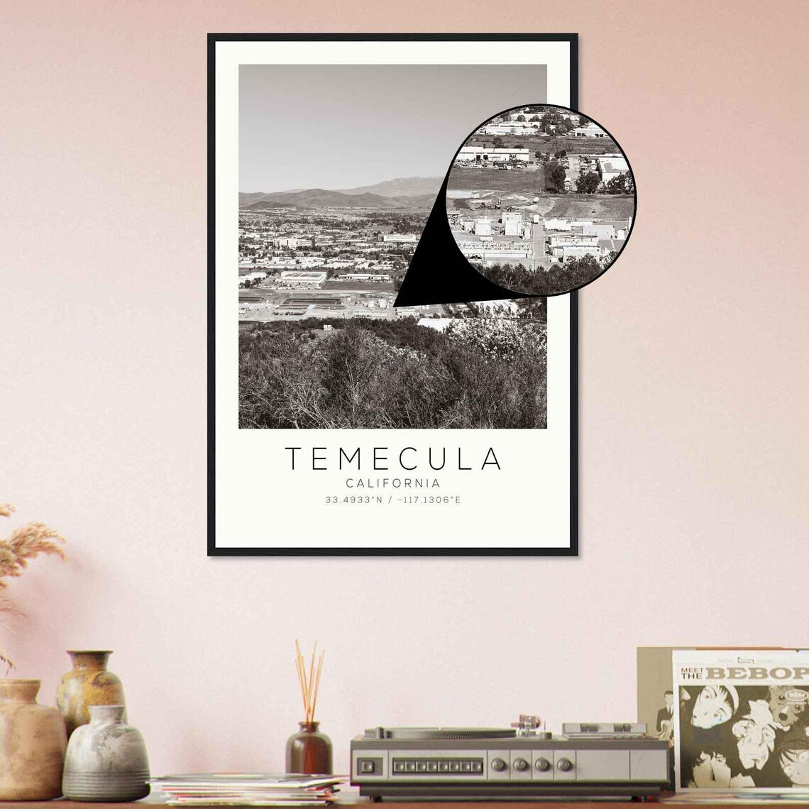 Temecula California Hills Panorama City Valley Photo Travel Poster - Image 4
