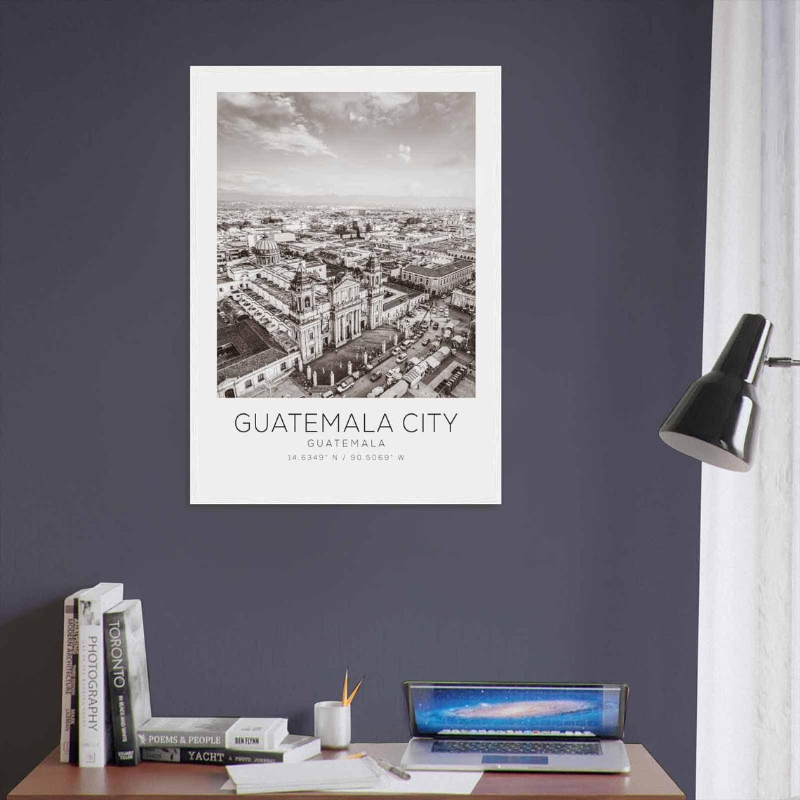 Guatemala City Guatemala Travel Photo Poster Bw Guatemala City Travel Print Minimalist Travel Poster Print - Image 3
