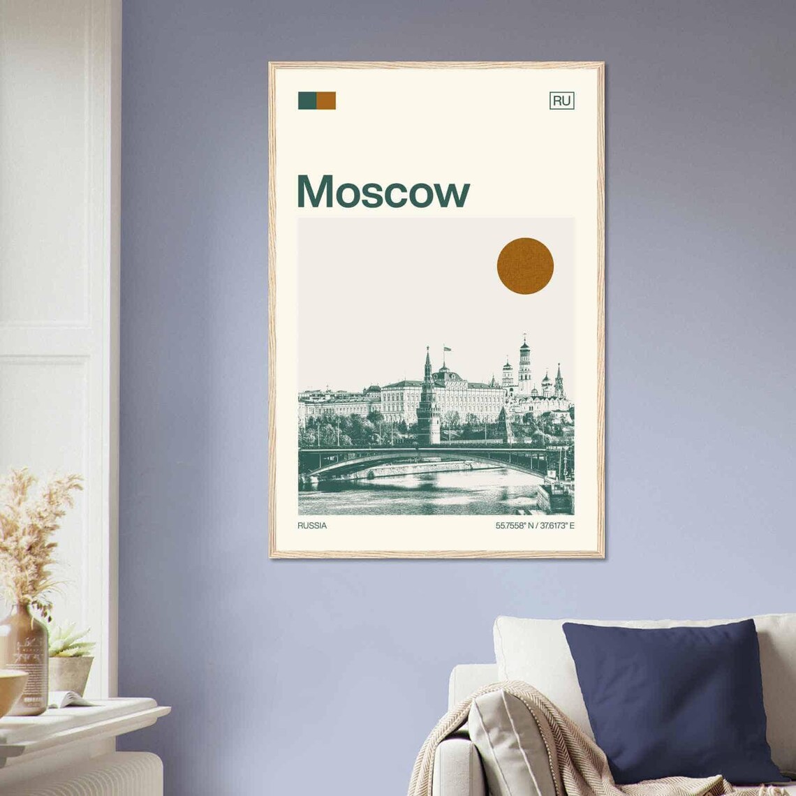 Moscow Russia Minimalist Travel Poster, Monochrome - Image 2