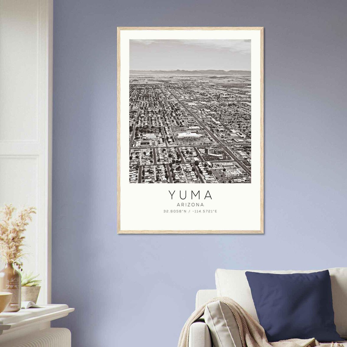 Yuma Arizona Desert City Aerial Grid Panorama Photo Travel Poster - Image 2