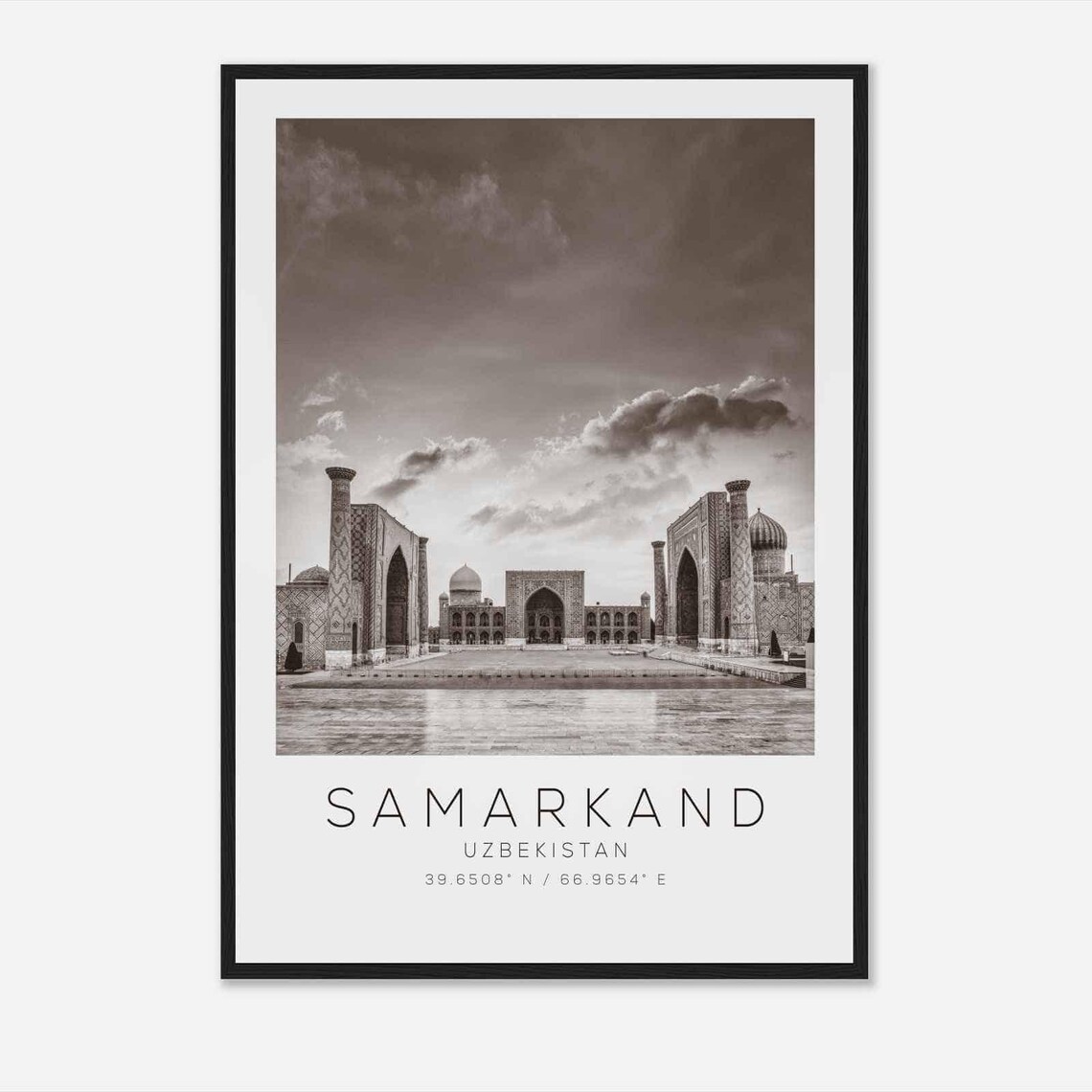 Samarkand Uzbekistan Minimalist Travel Poster Print