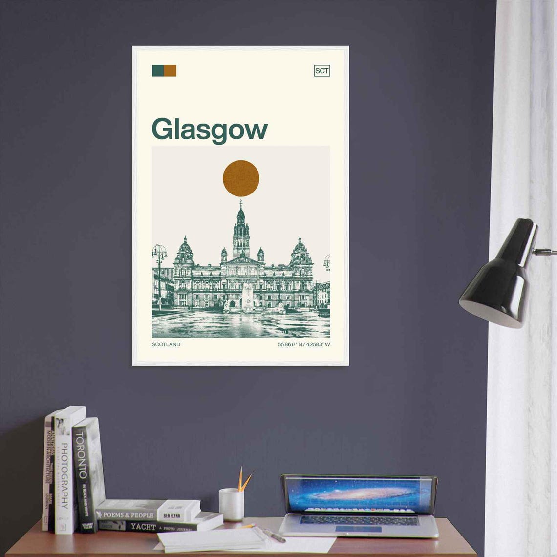 Glasgow Scotland City Chambers George Square View Travel Poster - Image 3
