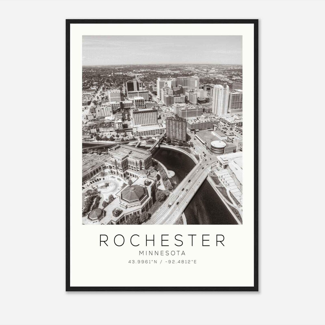Rochester New York Photo Travel Poster Rochester New York Travel Print Minimalist Travel Print Ds1