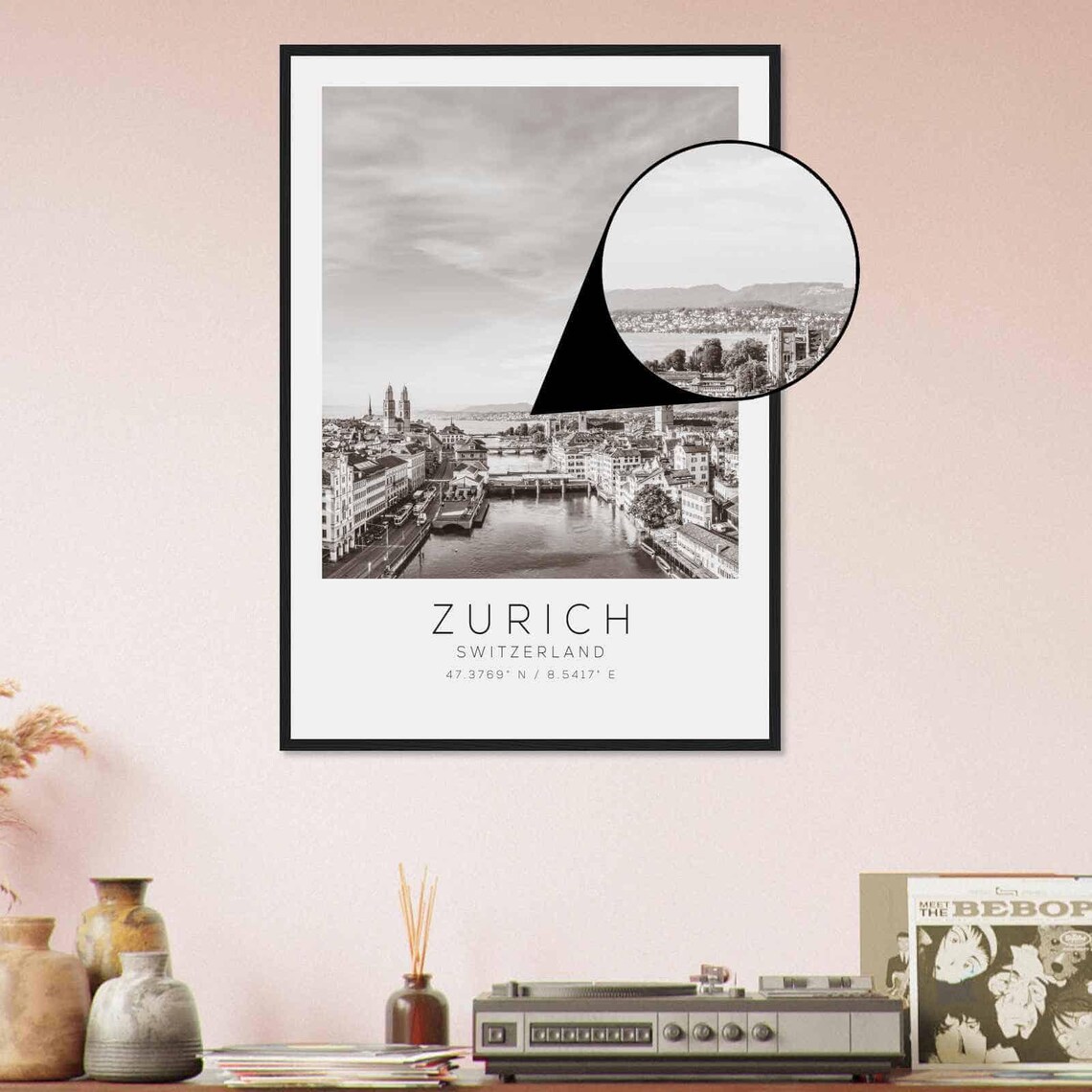 Zurich Switzerland Travel Poster, Minimalist Travel Print - Image 4