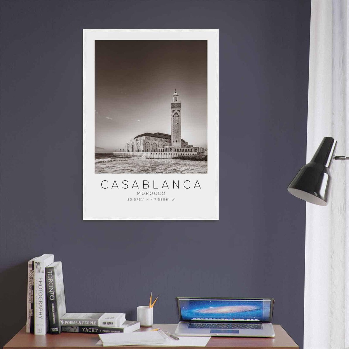 Casablanca Morocco Minimalist Travel Poster Print - Image 3