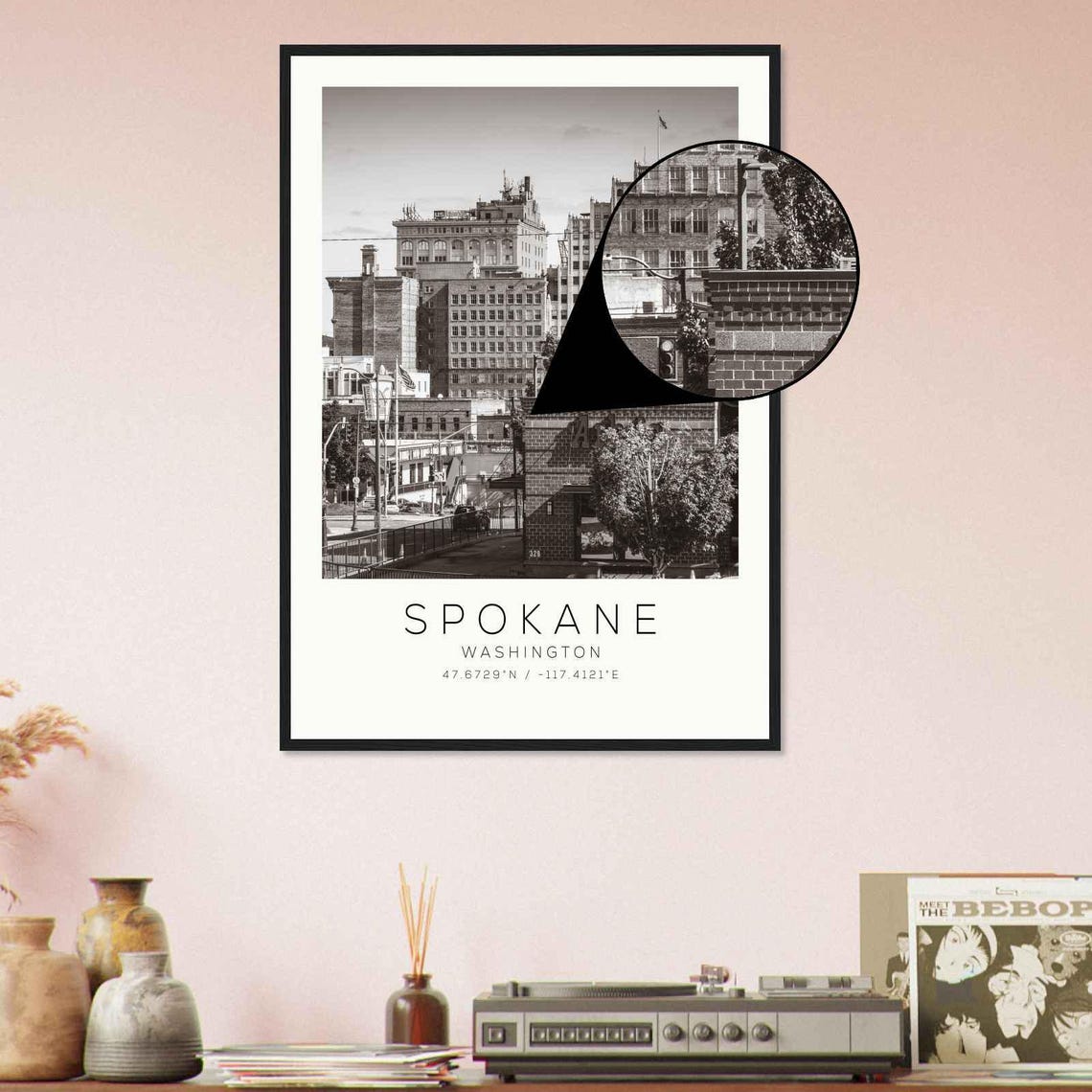 Spokane Washington Historic Downtown Street Corner Photo Poster - Image 4