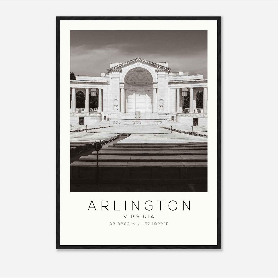 Arlington Virginia Historic Stone Amphitheater Colonnade Poster