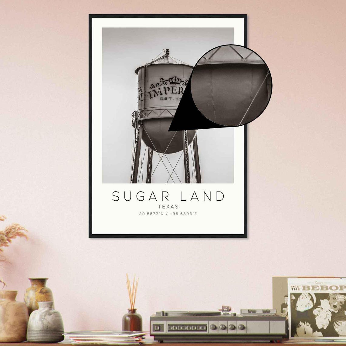 Sugar Land Texas Historic Imperial Water Tower Vintage Photo Poster - Image 4