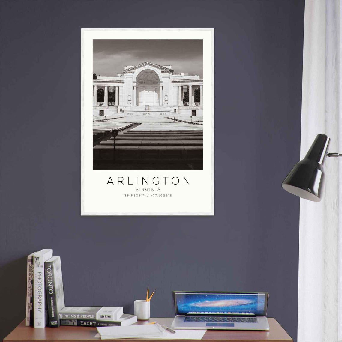 Arlington Virginia Historic Stone Amphitheater Colonnade Poster - Image 3