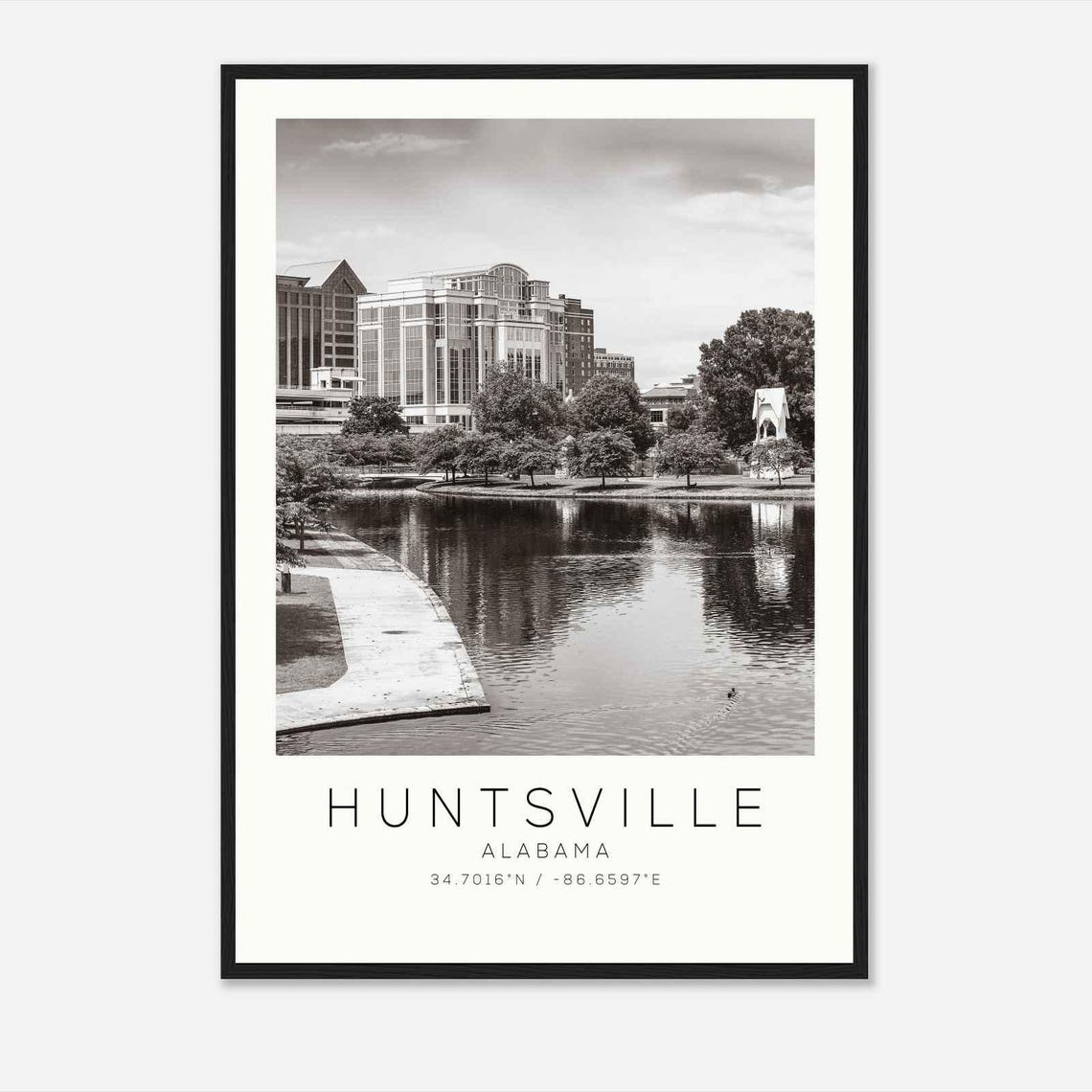 Huntsville Alabama Photo Travel Poster Huntsville Travel Print Minimalist Travel Print Ds1