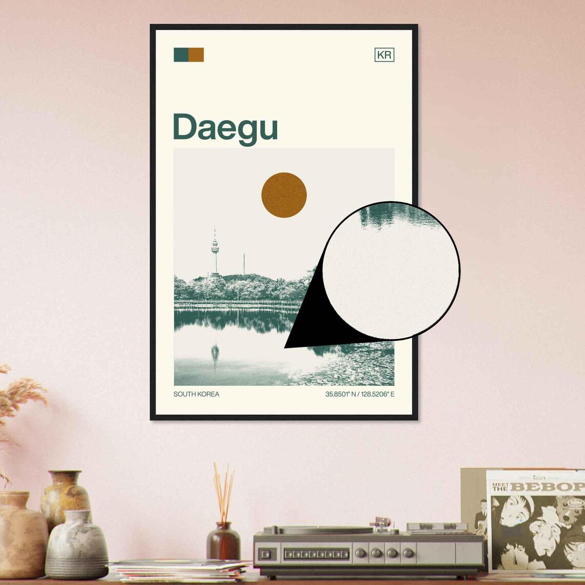 Daegu South Korea Minimalist Travel Poster - Image 4