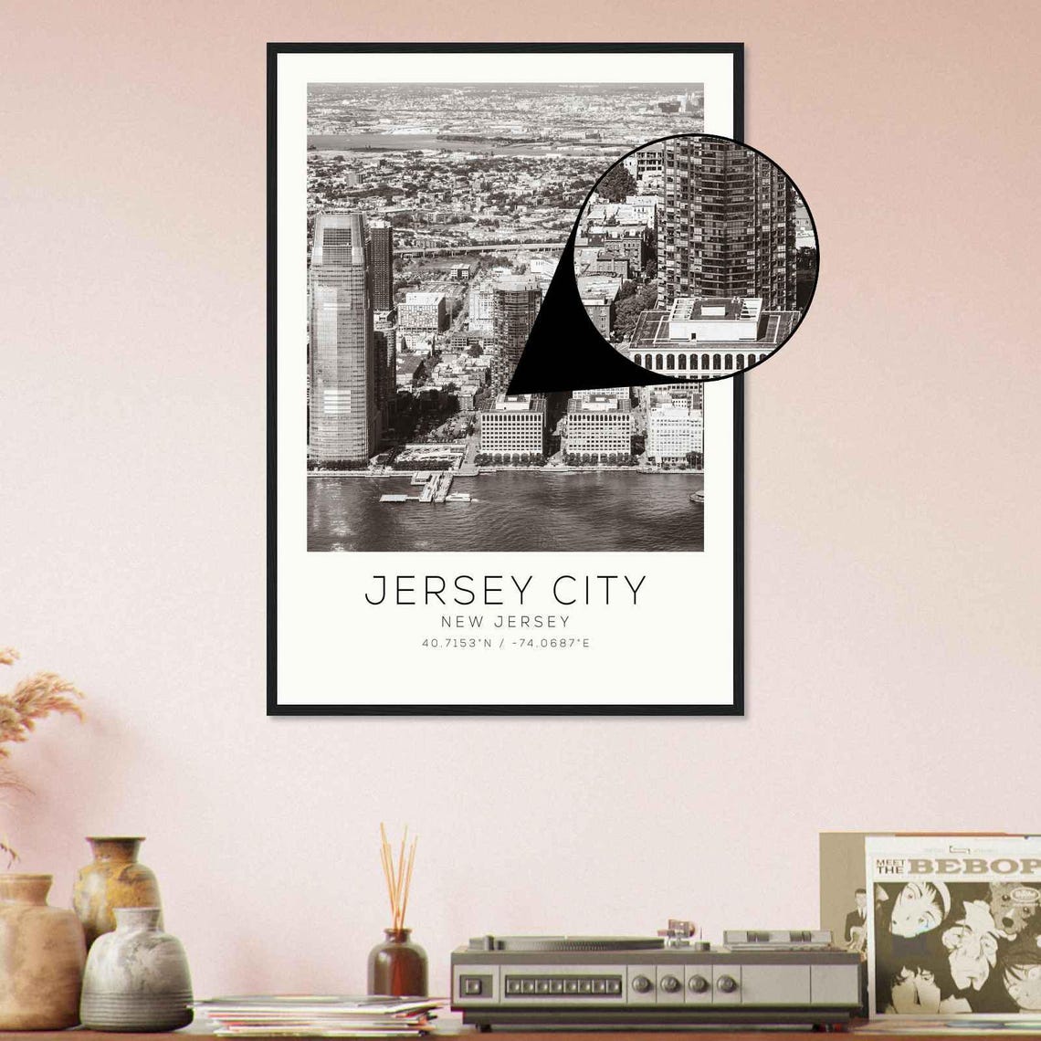 Jersey City New Jersey Photo Travel Poster Jersey City Travel Print Minimalist Travel Print Ds1 - Image 4