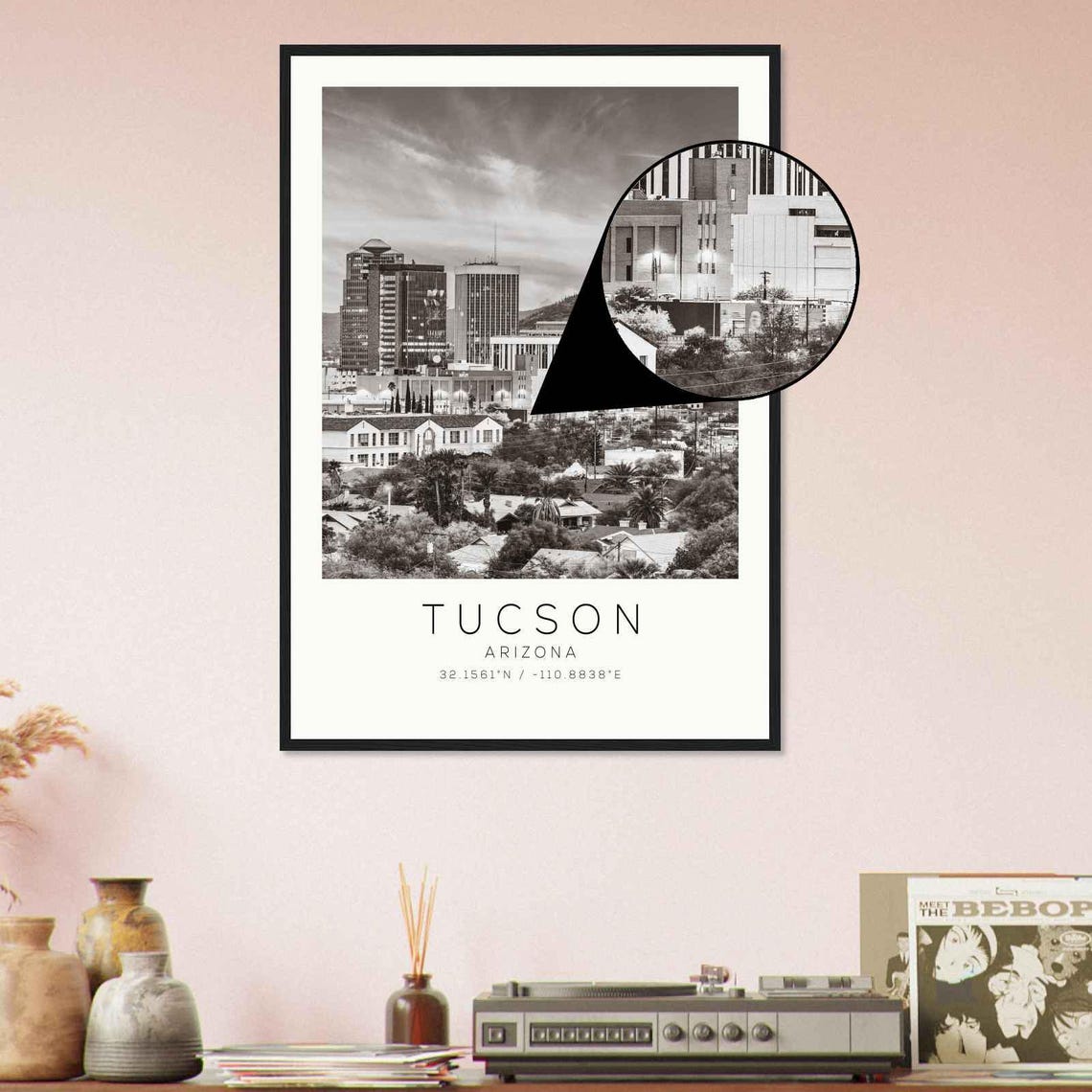Tucson Arizona Downtown Skyline Mountain Minimalist Photo Poster - Image 4