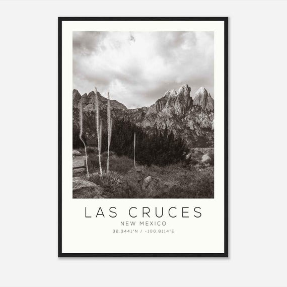Las Cruces New Mexico Photo Travel Poster Las Cruces Travel Print Minimalist Travel Print
