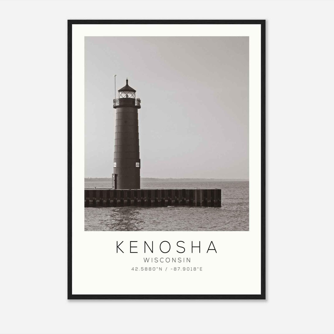 Kenosha Wisconsin Harbor Lighthouse Lake Michigan Photo Poster
