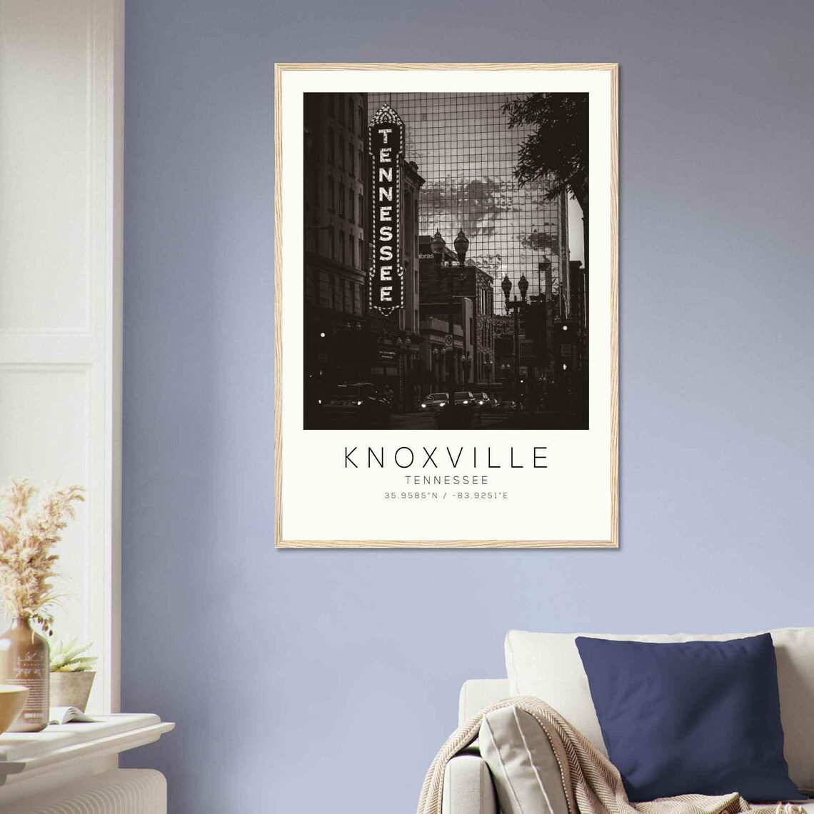 Knoxville Tennessee Historic Theater Marquee Night Photo Poster - Image 2
