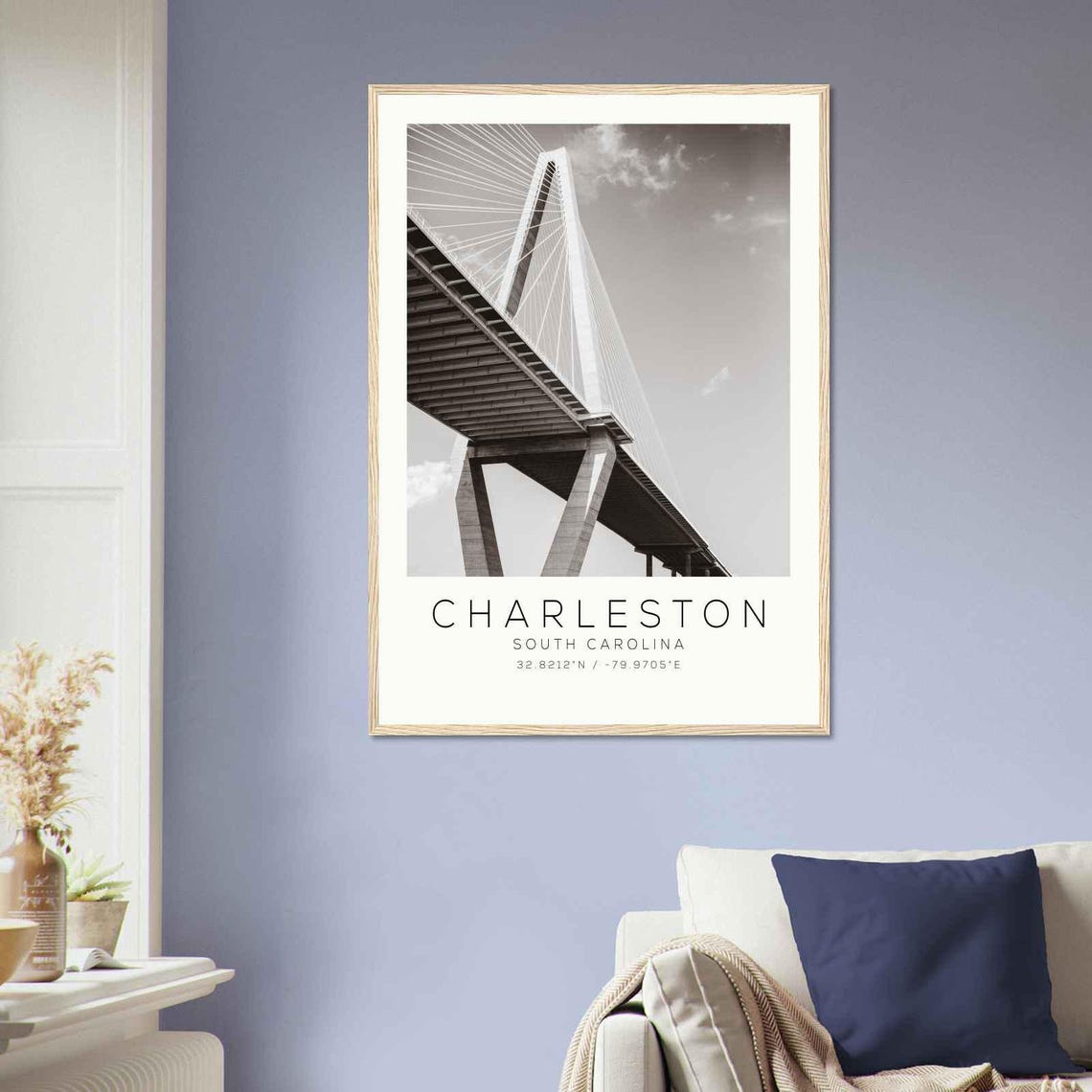 Charleston South Carolina Ds3 Photo Travel Poster Charleston South Carolina Travel Print Minimalist Travel Print - Image 2