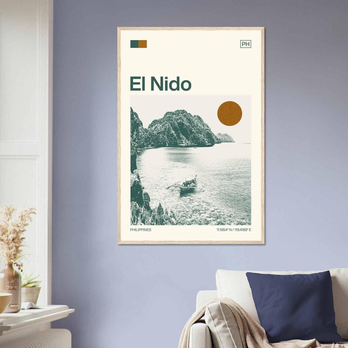 El Nido Philippines Minimalist Travel Poster - Image 2