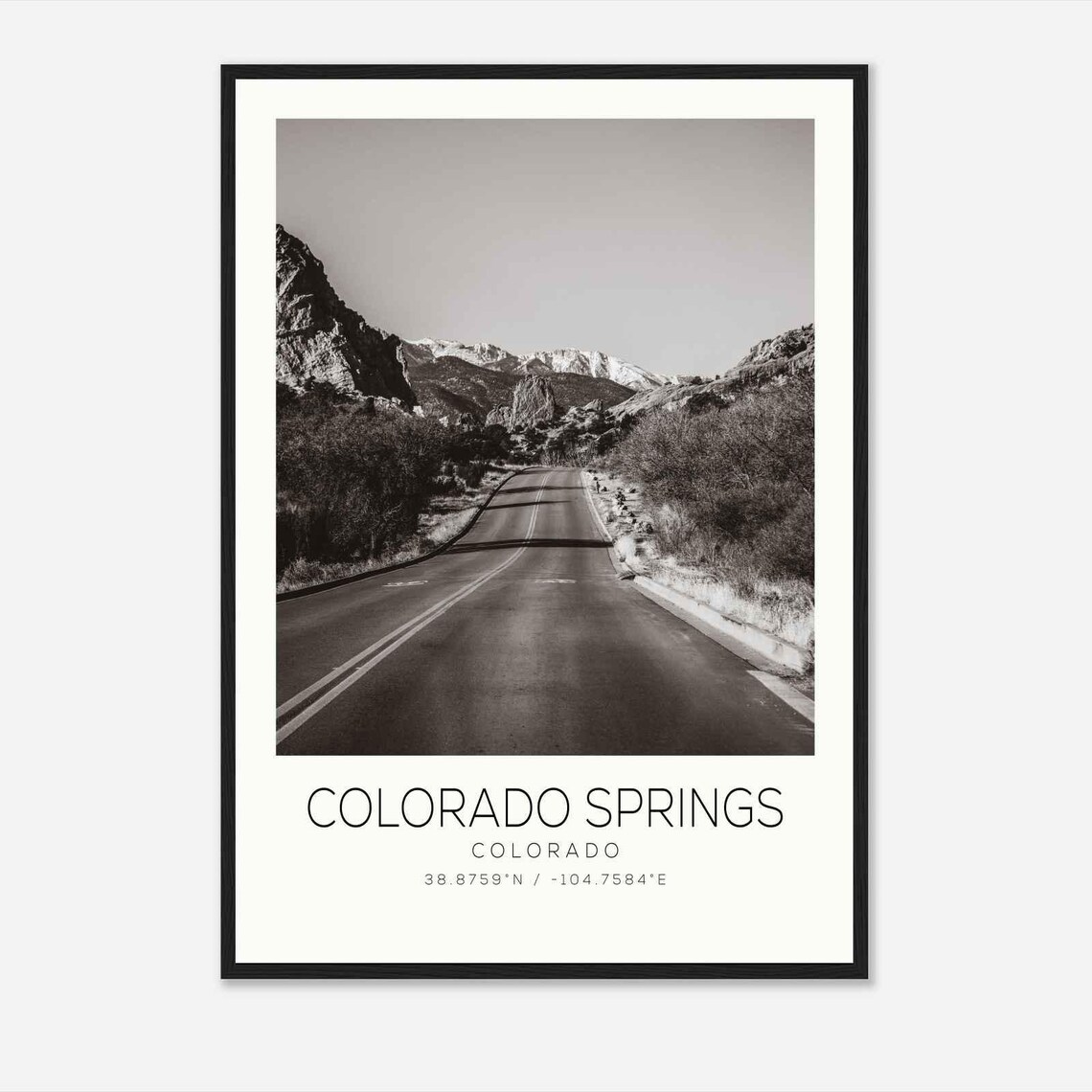 Colorado Springs Colorado Mountain Road Snow Peak Drive Poster
