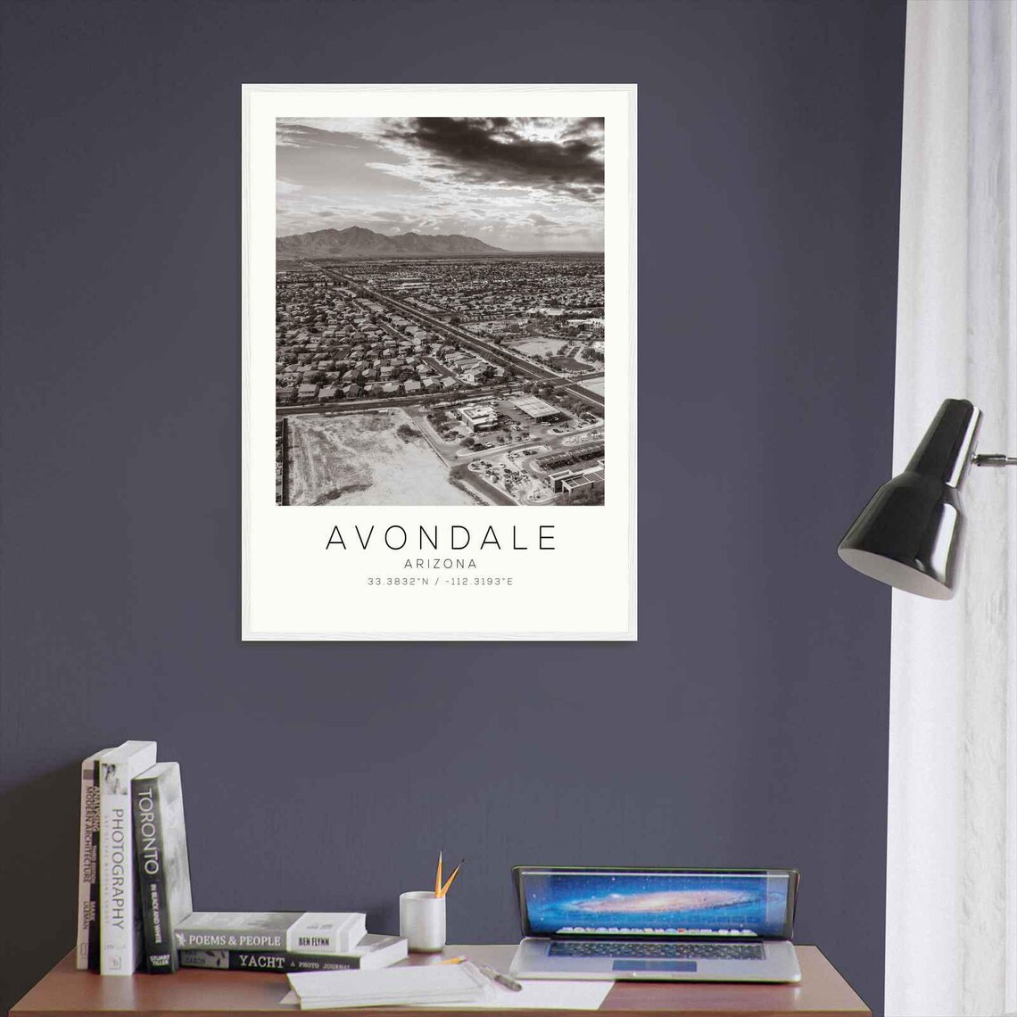 Avondale Arizona Desert Mountain Aerial Cityscape Photo Poster - Image 3