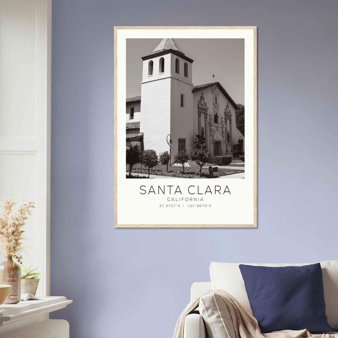 Santa Clara California Historic Mission Church Facade Photo Poster - Image 2
