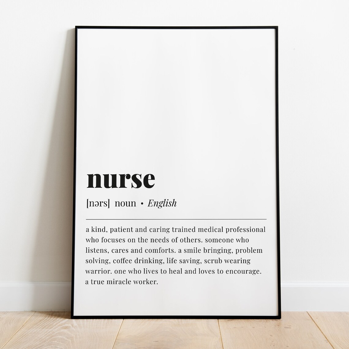 Nurse Definition Gift for Nurses Art Print - Image 2