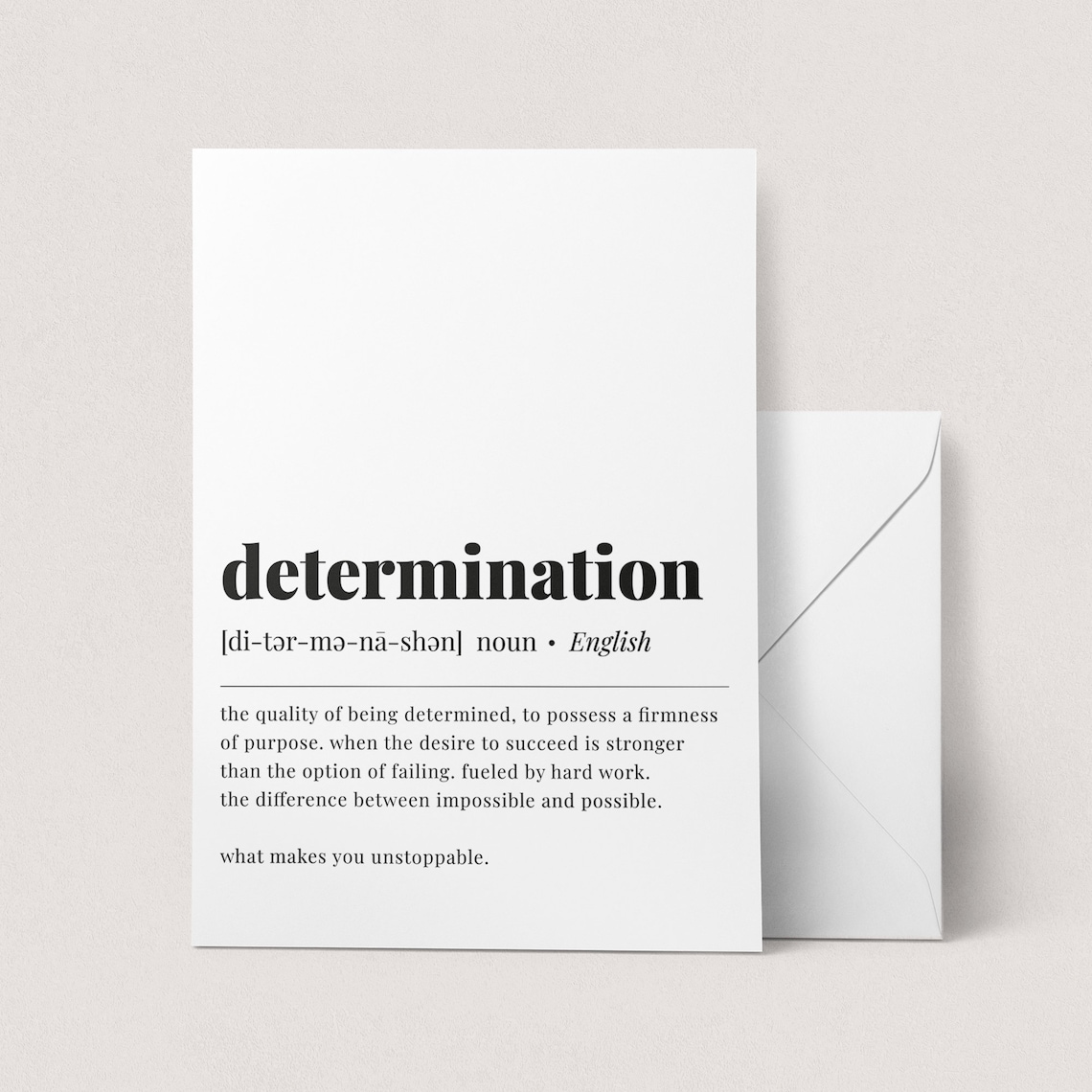 Determination Quote Art Print, Home Office Decor - Image 2