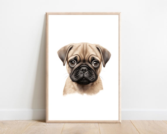 Pug Nursery Print Pug Decor Dog Print Print Dog Nursery Wall Art Nursery Baby Pug Pug Wall Art Dog Wall Art