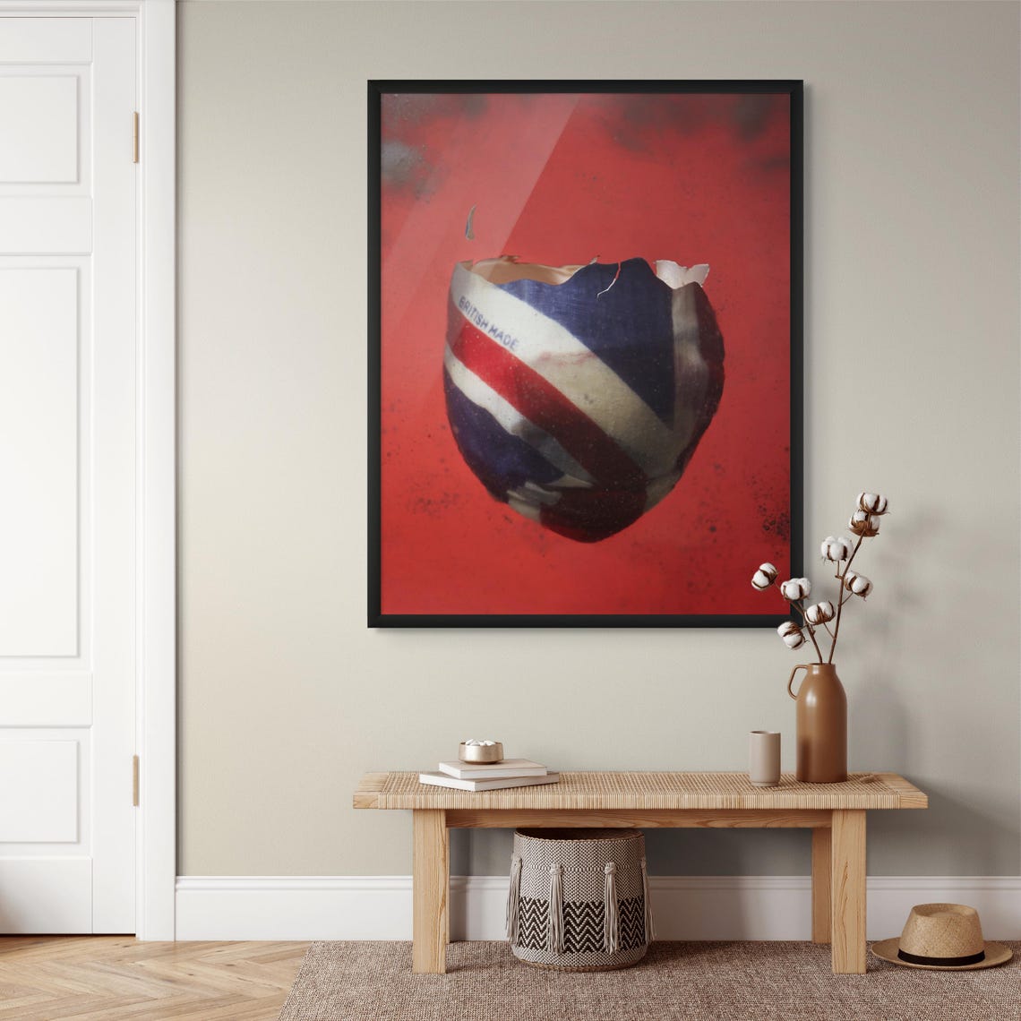 Cracked Union Jack Shell Marked British Made Bold Pop Art Poster - Image 2