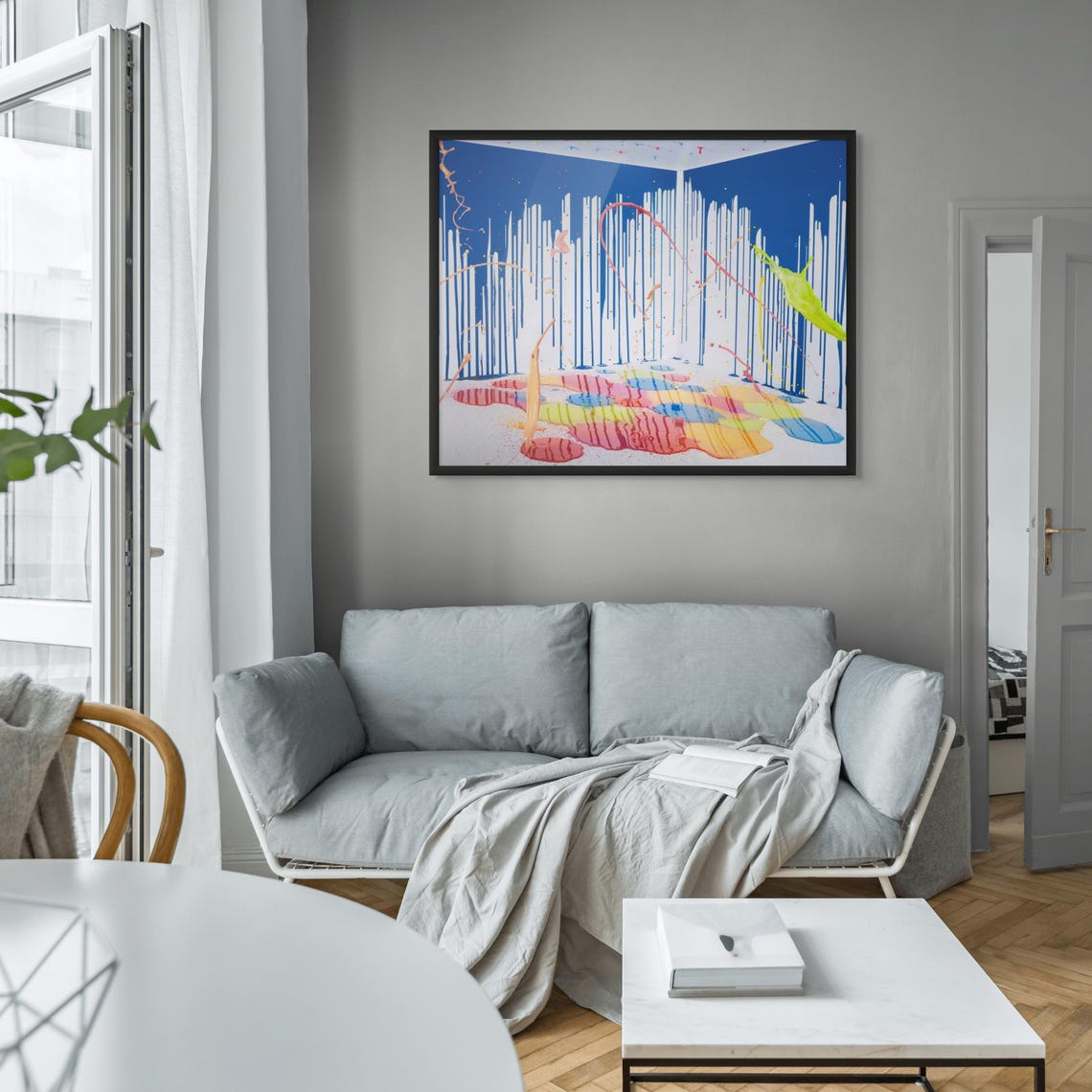 Paint Drip Explosion Room Color Splash Abstract Art Painting Poster - Image 2