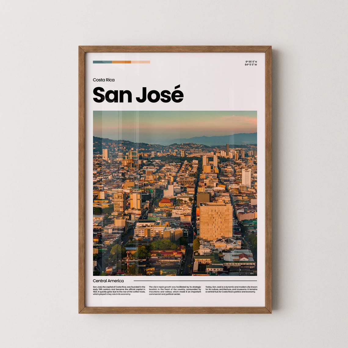 San Jose Travel Poster San Jose Poster San Jose Photo Poster San Jose Art Print Central America Poster Travel Poster Print Travel Gift