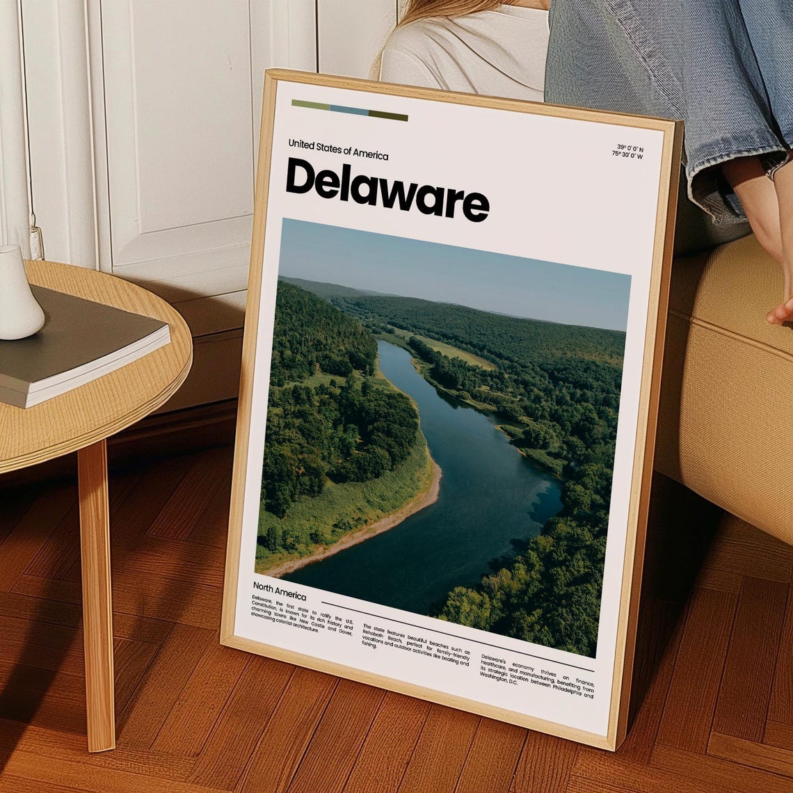 Delaware Travel Poster Delaware Poster Delaware Photo Poster Delaware Art Print Delaware Art Usa Poster Usa Travel Poster Travel Gift - Image 3
