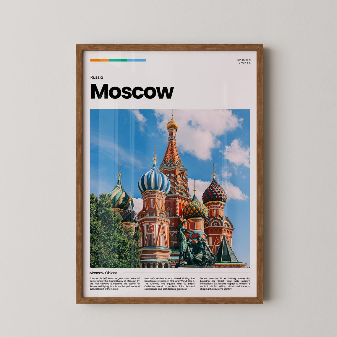 Moscow Travel Poster Moscow Poster Moscow Photo Poster Moscow Art Print Moscow Art Russia Poster Russia Travel Poster Travel Gift