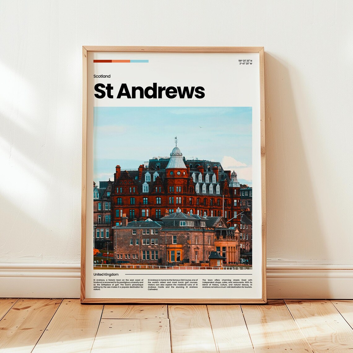 St Andrews Scotland Historic Grand Building Photo Travel Poster