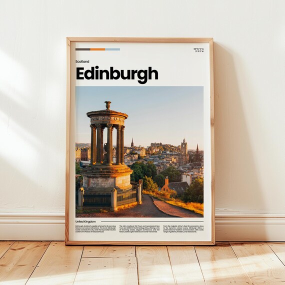 Edinburgh Poster Print Photo Wall Art Scotland Travel Gift