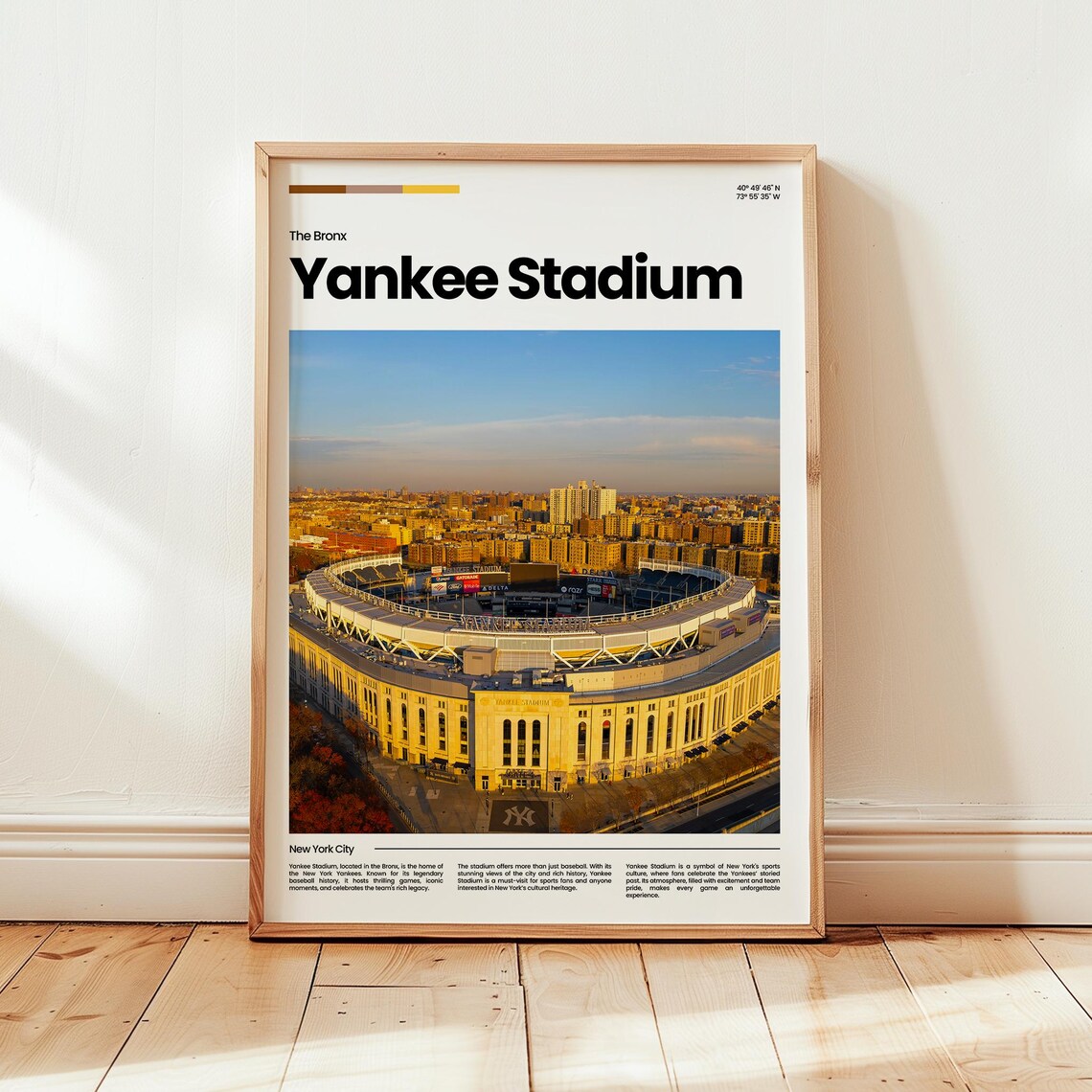 Yankee Stadium, New York Travel Gift Poster