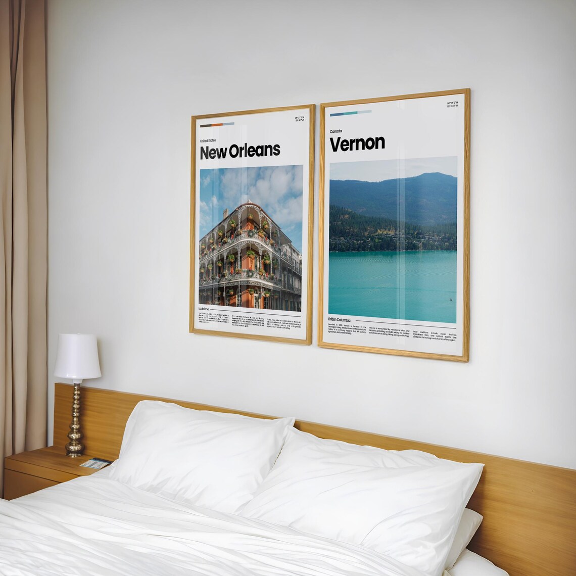 Vernon Okanagan Lake Turquoise Water Forest Hills Travel Poster - Image 2