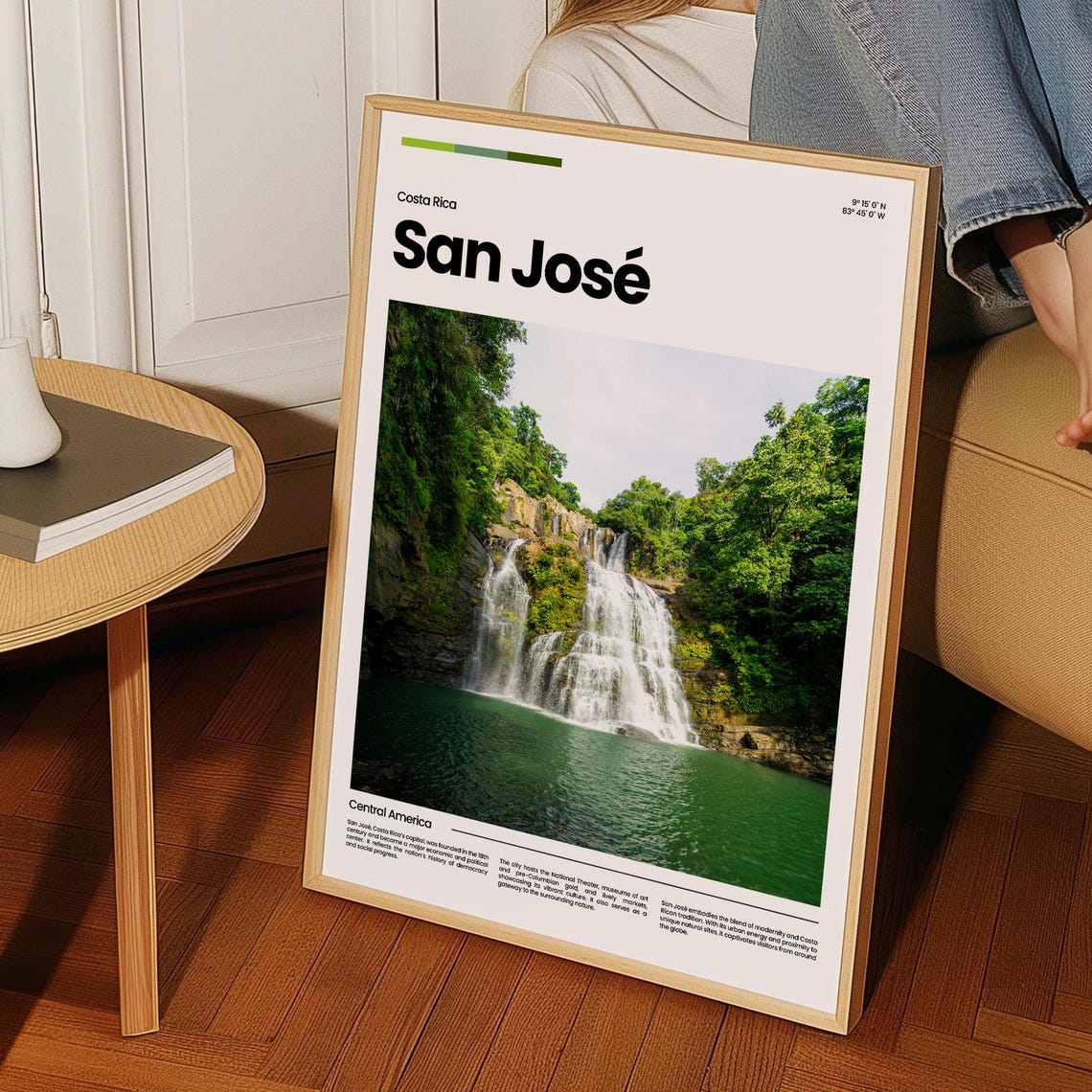 San Jose Waterfall Jungle Cascade Costa Rica Central America Poster - Image 3