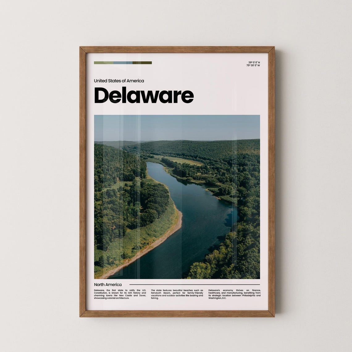 Delaware Travel Poster Delaware Poster Delaware Photo Poster Delaware Art Print Delaware Art Usa Poster Usa Travel Poster Travel Gift