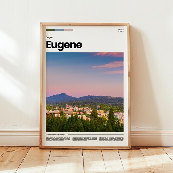 Eugene Poster Print Photo Wall Art Oregon Travel Gift