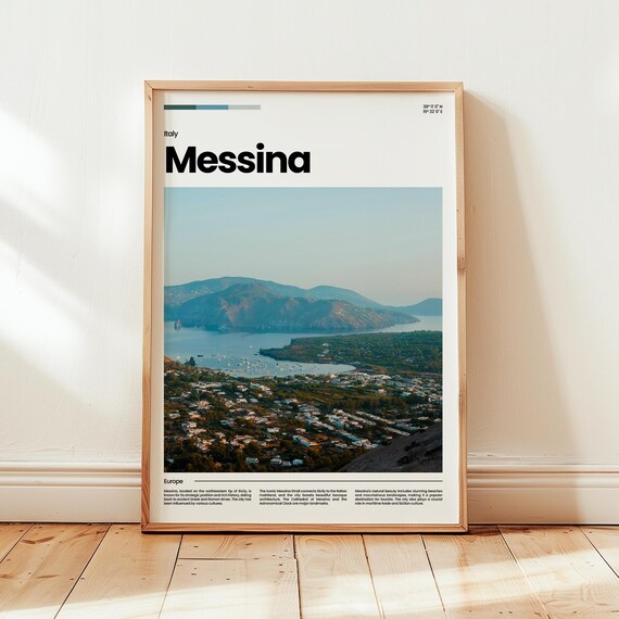 Messina Poster Print Photo Wall Art Italy Travel Gift