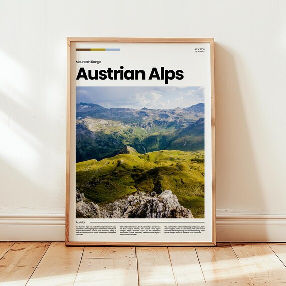 Austrian Alps Poster Print Photo Austria Travel Gift