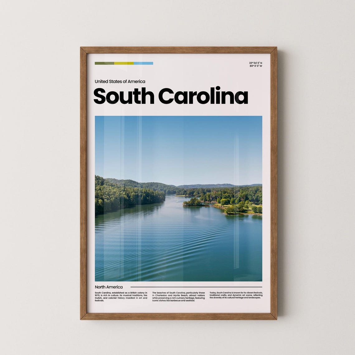 South Carolina Travel Poster South Carolina Poster South Carolina Photo Poster South Carolina Art Print Usa Poster Travel Gift