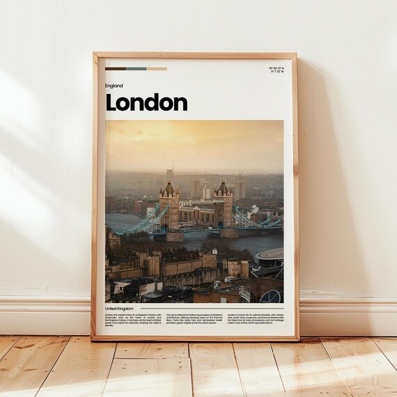 London Poster Print Photo Wall Art England Travel Gift