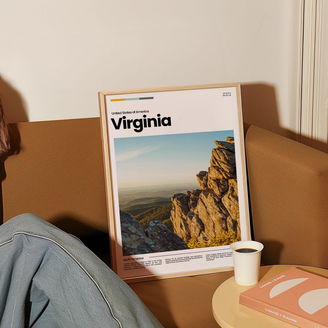 Virginia Blue Ridge Mountain Summit Sunrise Rocky Overlook Poster - Image 4