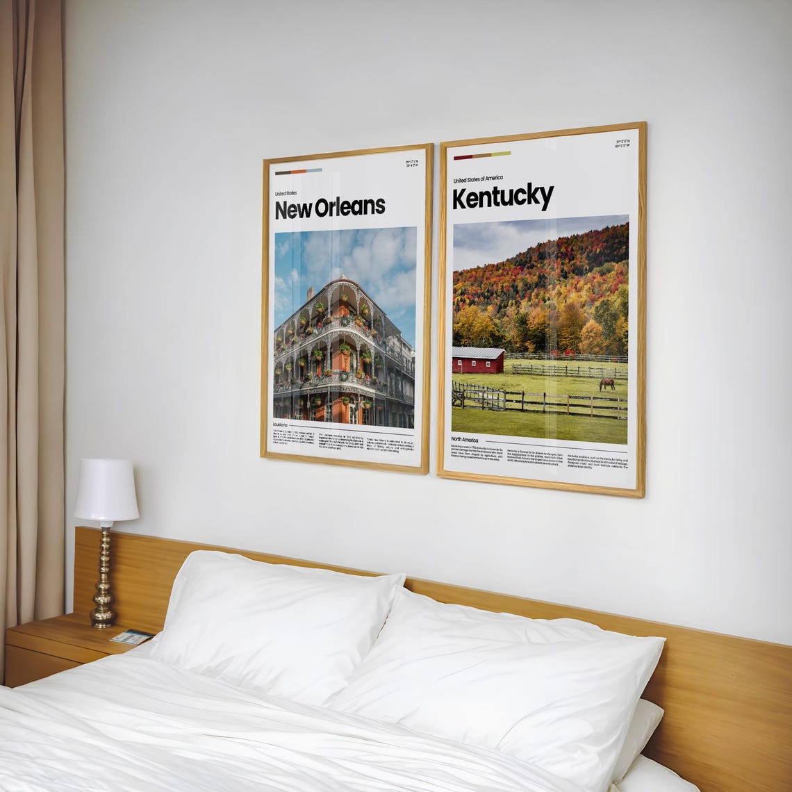 Kentucky Autumn Horse Farm Red Barn Scenic Countryside Poster - Image 2