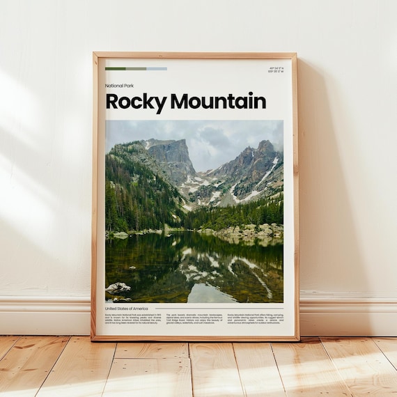 Rocky Mountain National Park Alpine Lake Reflection Photo Poster