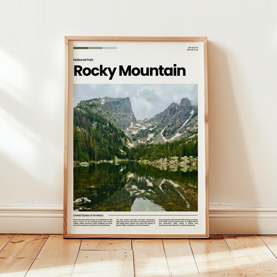Rocky Mountain Poster Print Photo National Park Travel Gift