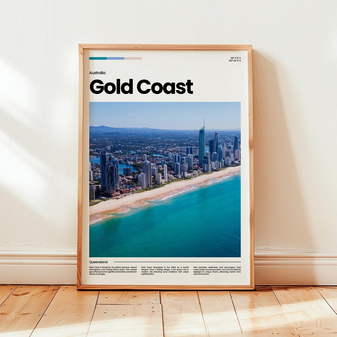 Gold Coast Travel Poster, Australia Gift